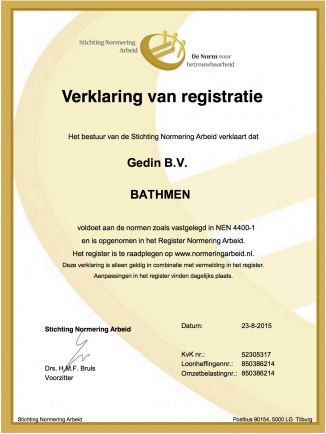SNA Certificate Gedin B.V.